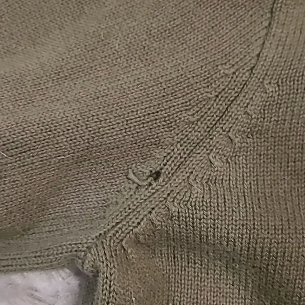 Jcrew mens olive green‎ quarter zip cashmere cotton blend sweater